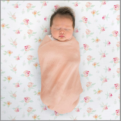 SwaddleDesigns Cotton Muslin Swaddle Blankets for Babies, Set of 4, Neutral Receiving Blankets for Newborn, Baby Registry & Gift, 46x46 inches, Spring Garden - color: Spring Garden