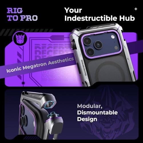SmallRig Megatron Edition Dual Handheld Video Cage Kit for iPhone 17 Pro Max, Wireless Control Handle, Quick Release, Filmmaking & Live Streaming Kit with Case, Rotatable Handles, Lens Backplate-5584 - size: iPhone 17 Pro Max