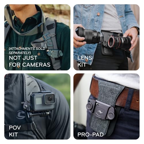 Peak Design Capture Camera Clip V3, Ocean with Plate, Holds DSLR, Compact and Point and Shoot Bodies, Secure, Stable and Accessible, Attaches to Straps and Belts, Quick Release, 200 lb Capacity - color: Ocean