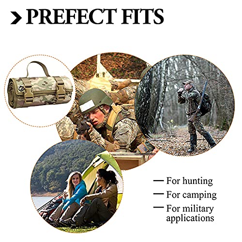 Tactical Shooting Gun Mat Outdoor Professional Waterproof Non-Slip Shooting Mat Firearm Shooting Bag Rifle Rest Bag Shooting with Front and Rear Support Sandbags - color: CP
