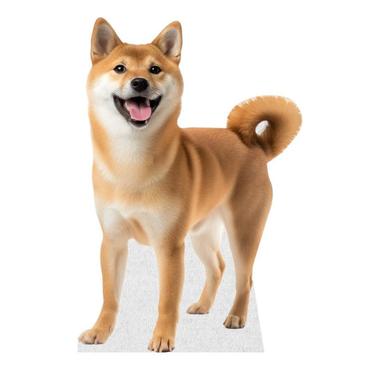 Dog - Shiba Inu - Life Size Cardboard Cutout Standup People with Support Standee | Animals - - color: Dog - Shiba Inu