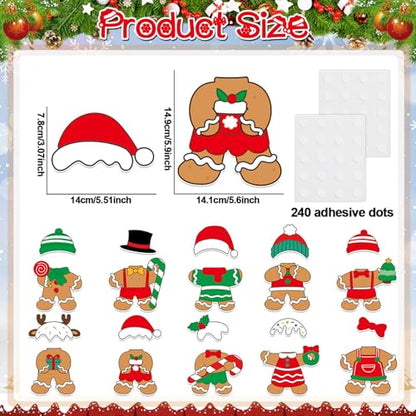 60pcs Christmas Theme Cutouts Gingerbread Man Bulletin Board Decoration Xmas Gingerbread Man Paper Cut-Outs Classroom Decor for Xmas Classroom DIY Craft Photo Wall Door Christmas Winter Party Supplies - style: Gingerbread Man