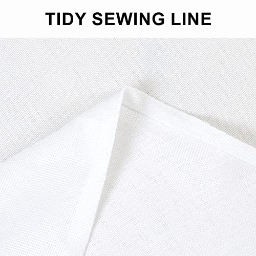 Hiasan Round Linen Table Cover 30 Inch - Wrinkle and Stain Resistant Washable Polyester Fabric Table Cloth for Dining Room Kitchen Party, White - color: White, size: 30" (Round)