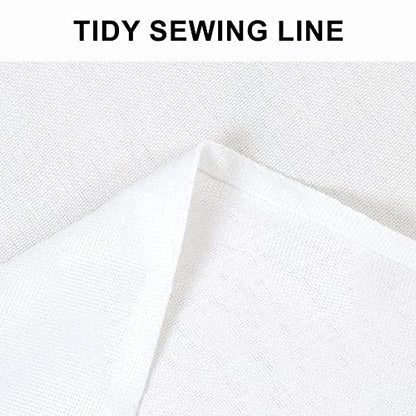 Hiasan Round Linen Table Cover 30 Inch - Wrinkle and Stain Resistant Washable Polyester Fabric Table Cloth for Dining Room Kitchen Party, White - color: White, size: 30" (Round)