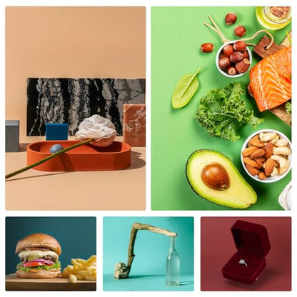 Meking 12PCS 12Patterns Product Photography Backdrops,Photo Backdrop Double Sided Morandi Tabletop Photo Background for Food/Makeup/Jewelry Photography（16.5X11inch） - color: Morandi series