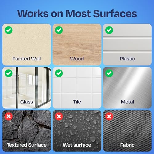 Double Sided Tape 92-Pack - Strong Self Adhesive Pads 1"X1"X0.04" Perfect for Photos Lightweight Decor and General Purpose Indoor Wall Mounting