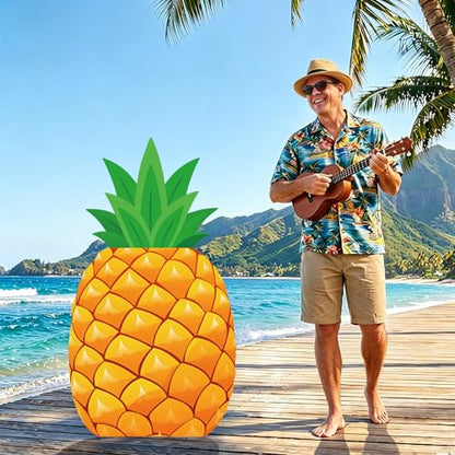 Capoda 59" Large Pineapple Cardboard Cutout Stand-up Photo Prop, Summer Cartoon Birthday Party Decorations, Pineapple House Props for Summer Photography Background Supplies Favors - style: Pineapple