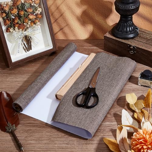 CRASPIRE 51 x 11.8 Inch Grey Linen Book Cloth Bookbinding Book Fabric A4 to A8 Polyester Paper Back Woven Bookcover for Books Album Scrapbooking Archival DIY Covering Bookbinding Protector - color: Gray-5