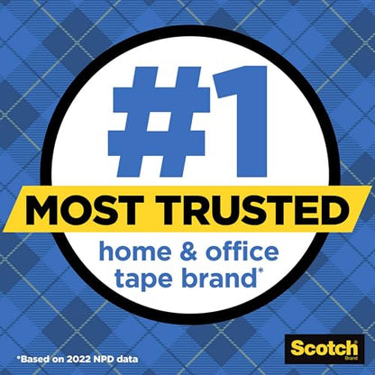 Scotch Wall-Safe Tape, 2 Rolls, Sticks Securely, Removes Cleanly, Invisible, Designed for Displaying, Photo Safe, 3/4 in x 800 in (813S2) - style: 3/4 in x 800 in