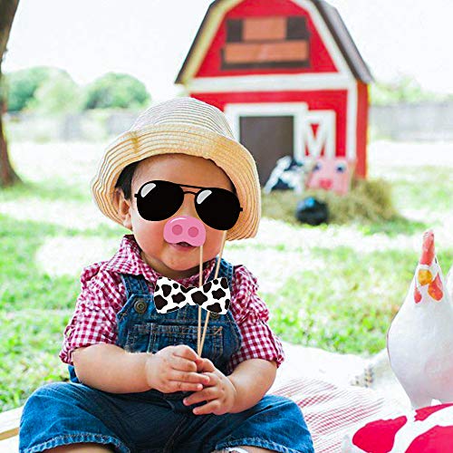 Farm Animal Photo Booth Props,Farm Animal Wedding Bridal Shower Birthday Party Supplies Baby Shower Decorations 25CT