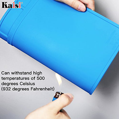 Kaisi Heat Insulation Silicone Repair Mat with Scale Ruler and Screw Position for Soldering Iron, Phone and Computer Repair Size: 13.7 x 9.8 Inches