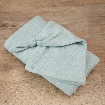 Zeroest Newborn Photography Wraps with Hat Baby Photo Outfit Girl Stretch Blanket Infant Boy Props for Baby Photo Shoot - color: Green