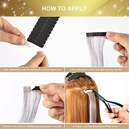 EHDIS Tape in Pliers Hair Extensions Pliers Stainless Steel Flat Surface Extensions Tape Sealing Clamp Pliers Tool (Type3)