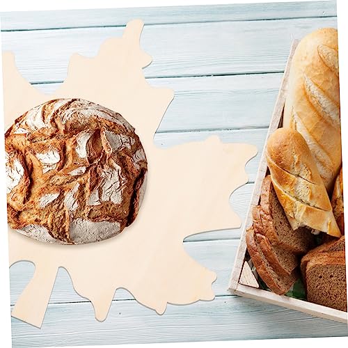 NUOBESTY 6pcs Unfinished Maple Leaf Shaped Cutting Board Painting Boards for Home Decor Mini Blank Trays for Crafts for Baking Serving and Photography Props