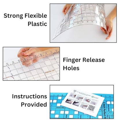 T-Shirt Ruler Guide — Chest Placement — Shirt Alignment Tool for Heat Press — HTV, DTF and Embroidery — Left Chest, Pocket and Custom Positions — Clear PETG — Made in Australia
