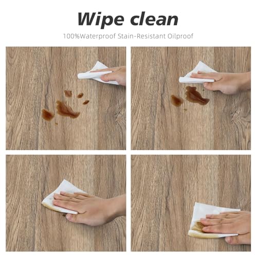 Wood Texture Background Fitted Oval Tablecloth, Elastic Edge Tables Cloth, Washable Table Cover, Kitchen and Dining Tablecloths Protector, Fits 52"x70" Oval TablesStyle 130 - color: Wood Texture -12, size: 70" x 52" (Oval)