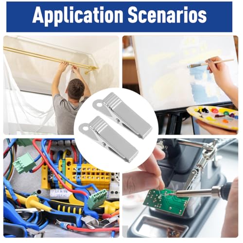 20pcs Metal Alligator Clips, Mini Spring Clamps Spring Clips, Small Alligator Clamps for Wire, Photo, Curtain, Crafts, DIY Decoration Photo