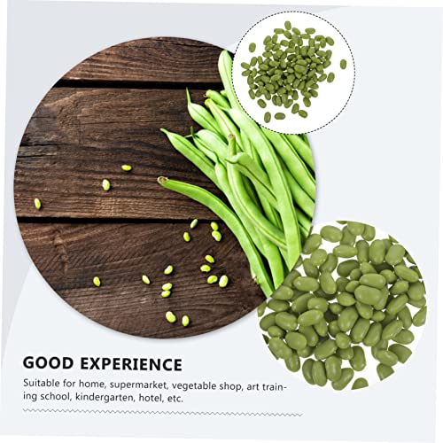 Happyyami 1 Pack Simulated Green Beans Simulation Vegetable Fake Soybean Faux Artificial Rustic Indoor Lifelike Chickpeas Shop Display Bean Ornament Kitchen Bean Adornment Fake Grain