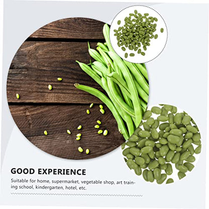 Happyyami 1 Pack Simulated Green Beans Simulation Vegetable Fake Soybean Faux Artificial Rustic Indoor Lifelike Chickpeas Shop Display Bean Ornament Kitchen Bean Adornment Fake Grain