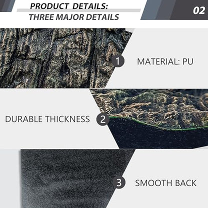 23.6x17.7in Rock Terrarium Background,3D Reptile Tank Background Board,Amphibian Stereo Backdrop Wall,Lizard Snake Gecko Spider Turtle Fish pet silo Background Decorative Panel(Paleyellow) - color: Paleyellow 1P Big