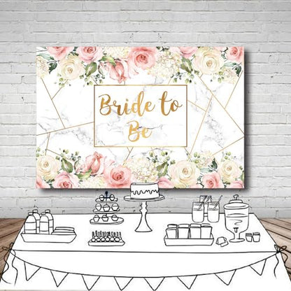 MEHOFOND Bride to Be Marble Backdrop Bridal Shower Miss to Mrs Wedding Party Supplies White Blush Pink Floral Photobooth Girls Bachelorette Engagement Photography Background Banner 10x7ft - size: 10x7ft