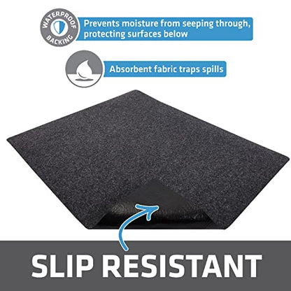 Drymate Gun Cleaning Pad, Premium Gun Cleaning Mat, Absorbent, Waterproof, Durable, Protects Surfaces, Contains Liquids (Made in the USA) - style: Charcoal - (16" x 20")