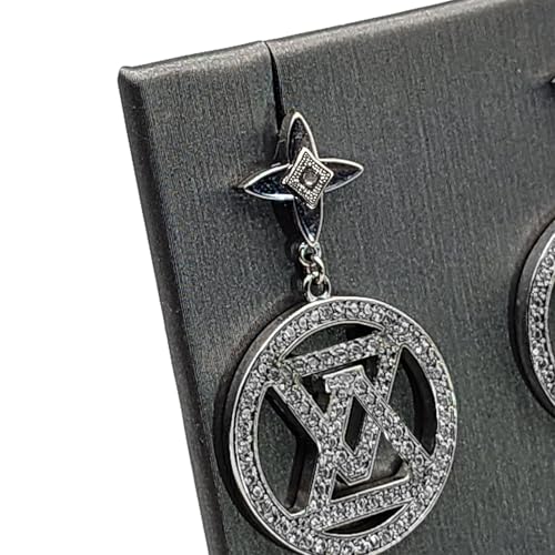 MOOCA 6 Pcs Steel Gray Faux Leather Earring Display Stand Necklace, Pendant Jewelry Organizer Display Holder for Earring, Pendant, Necklace Stand for Showcase, Steel Gray - color: Steel Grey Faux Leather