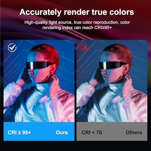 PULUZ RGB LED Video Light Stick, Photography Lighting Wand with 132 LEDs Lights, Dimmable 2500K~9000K CRI95+ Full Color LED Light with 2600mAh Battery, 20 Light Scenes - size: 18.1 inches