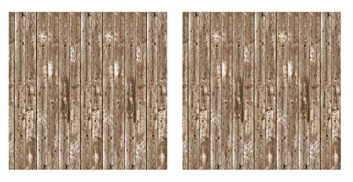 Beistle Western Barn Siding Wall Backdrops, 4’ x 30’, 2 Pack - Rustic Farm Backdrop, Photo Backdrop, Barnyard Background, Weathered Barn Decor, Easy to Adhere Wall Covering, Photography Background - style: Barn Siding - 2 Piece