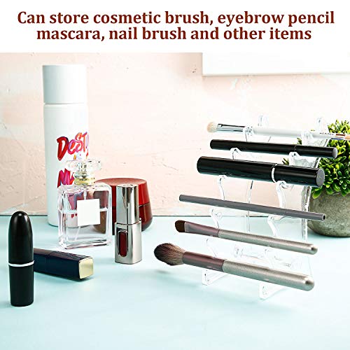 Outus Set of 4 Plastic Pen Holder 6-slots Display Stand Eyebrow Pen Stand Makeup Brush Rack Organizer for Home School and Office Use
