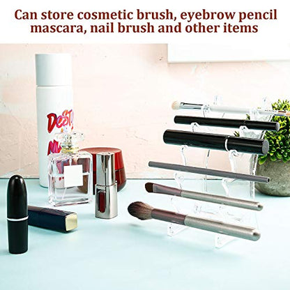 Outus Set of 4 Plastic Pen Holder 6-slots Display Stand Eyebrow Pen Stand Makeup Brush Rack Organizer for Home School and Office Use
