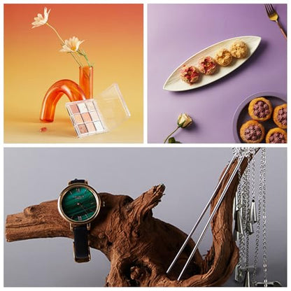 Photography Backdrop 12 Pcs 24 Patterns Product Photography Backdrops 34 x 22 in Tabletop Backdrop for Photography Small Product Photoshoot Props Kit for Food Jewelry Cosmetics (Gradient) - color: Gradient