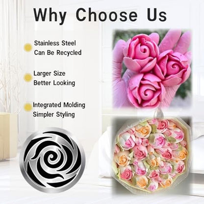 10PCS Extra Large Russian Piping Tips, Stainless Steel Icing Nozzles for Cake Flower Decoration, DIY Cream Bouquets, Cookies & Dessert Baking Tools - size: Extra Large Size（10 Pcs）