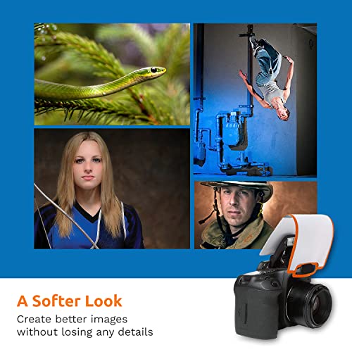 LumiQuest Soft Screen, Flash Diffuser & Light Softener, Universal Classic Design for Digital SLR Cameras, Neon Orange - color: Neon Orange