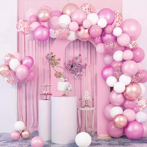 LEBENGURU Upgraded 7.2FT Open Arch Backdrop Cover, Light Pink Spandex Fitted Round Top Wedding Arches, Double-Sided U-Shaped Arch Chiara Stand Covers for Birthday Party Baby Shower Balloon Décor - color: Light Pink