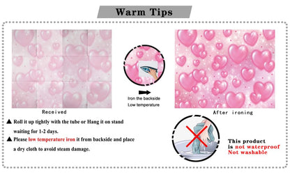 Pink Heart Photo Backdrop 90s Backdrops for Photoshoot Mother's Day Backdrop Women Men Happy Birthday Photography Background Valentine's Day Banner 7x5ft - size: Pink