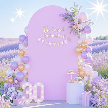 Pink and Purple Arch Cover 6ft Spandex Baby Shower Arch Backdrop Cover for Girls Birthday Party Bridal Shower Balloon Arch Stand Cover Butterfly Mermaid Theme Photo Arch Covers Stretchy Backdrop - color: Pink Purple, size: 6FT
