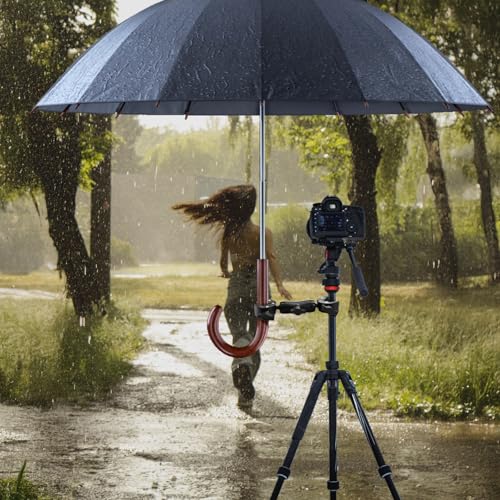 Foraineam Double Mount Camera Clamp Bracket, Umbrella Mount Motorcycle Bike Handlebar Clamps, Super Clamp Monitor Magic Arm, Crab Plier Clip for Desktop, Wagon, Selfie Stick, Photo Studio Light Stand