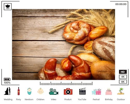 Trykid 5x3ft Fresh Bread Wheat Backdrop Assorted Baked Goods Wooden Table Photography Background Bakery Food Theme Party Decoration Tapestry Photo Booth Prop Fabric - size: 5x3ft