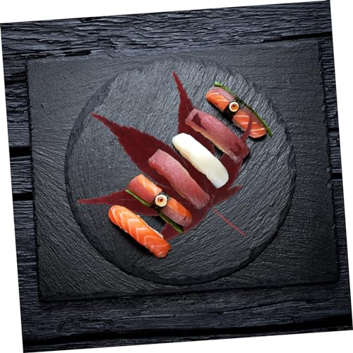 30pcs Sushi Leaves Tray Sashimi Backdrop Japanese Sushi Tray Decor Natural Maple Leaf Decor Serving Leafs Sashimi Dispenser Maple Food Photography for Dessert and Baking