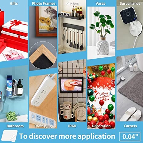 Art3d Nano Double-Sided Adhesive Tape, Multipurpose Tape for Carpet Mats/Paste Items/Photos Frames/Craft Wall Mounting - size: 1/12" x 1" x 10'
