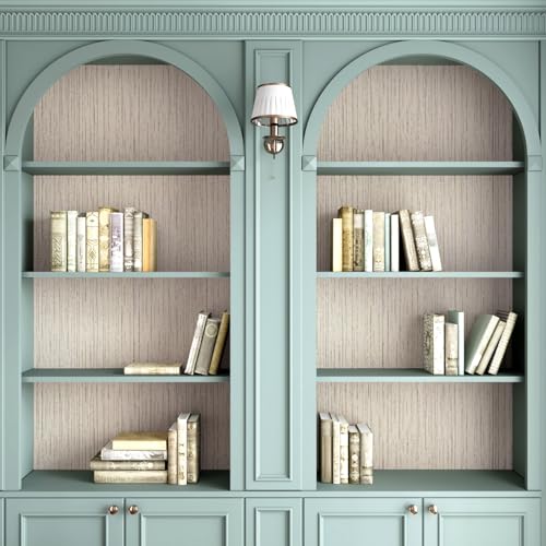 CRE8TIVE Cream White Grasscloth Peel and Stick Wallpaper Textured Grasscloth Wallpaper Removable Fabric Linen Wall Paper Self Adhesive White Contact Paper for Cabinets Countertops Bedroom Wall 12"x80" - color: Cream White, size: 12" x 80"