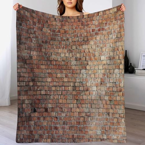 Vintage Red Brick Throw Blanket Stone Wall Photo Backdrop Print Blanket for Sofa Bed Couch Chair Or Dorm 30"x40" - color: Style-16, size: 30"x40"