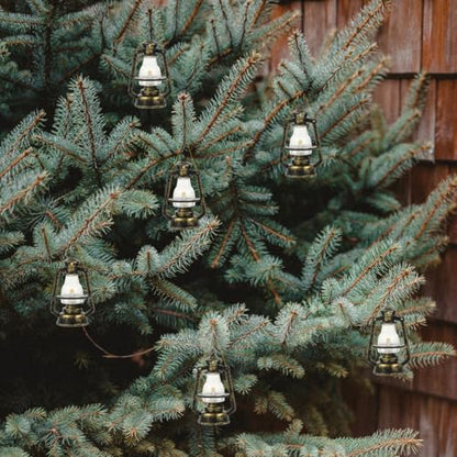 NOLITOY 40Pcs Miniature Kerosene Lamp Ornaments: Christmas Hanging Lantern Ornaments for Xmas Tree Rustic Farmhouse Decor