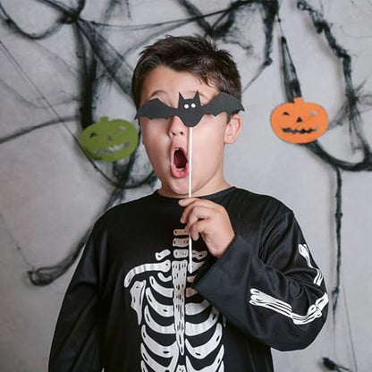 Soochat Halloween Photo Booth Props DIY Kit Scary Hocus Pocus Photo Booth Props for Dress Up Halloween Party Costumes Accessories 22 Pcs