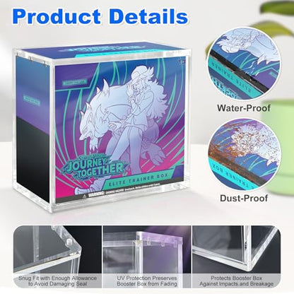Elite Trainer Box Acrylic Case,8mm(0.31in) Ultra Thick Stackable Acrylic Display Case,ETB Protector with 6x3mm Strong Magnets,Compatible with Elite Trainer Box,Boxes for Display - size: Elite Trainer Box Case