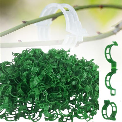 Secured Plastic Plant Clip, 2024 Upgraded Plant Support Clips Reusable Garden Clips 50Pcs, Plant Support Clips Garden Climbing Vines Fixing Clip Trellis Clips Climbing Tomato Clips (50, Green) - color: Green