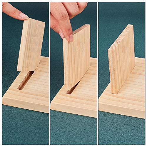 AHANDMAKER Wood Necklace Holder, 9.6 Inch Wooden Plank Necklace Jewelry Display Stand, Detachable Wooden Jewelry Organizer Stand, Necklace Display Stand, Ornament Display for Home Bedroom Decoration