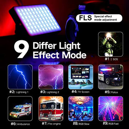 IVISII G2 Pocket RGB Camera Light,Built-in 7200mAh Rechargeable Battery 360°Full Color Gamut 9 Light Effects,2600-10000K LED Video Light Panel with Aluminum Alloy Body, Adjustable Tripod Stand