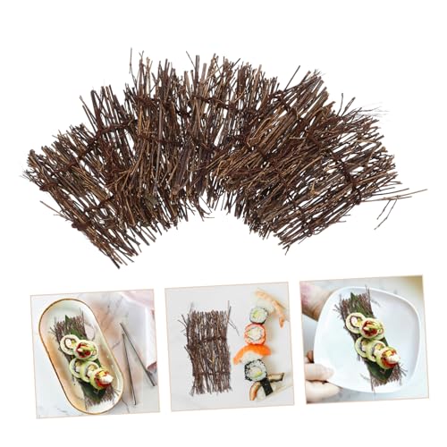 6pcs Sushi Fence Decor for Restaurant Japanese Sashimi Plate Food Photography Props Tray for Seafood Display and Tabletop Decoration